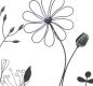 Preview: 3D Wandbild "Black Flowers" aus Metall, 43x58 cm, in edlem matt schwarz, Wanddeko, Wandschmuck