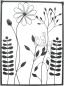 Preview: 3D Wandbild "Black Flowers" aus Metall, 43x58 cm, in edlem matt schwarz, Wanddeko, Wandschmuck