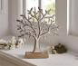 Preview: Baum "Silber" aus Aluminium & Mango Holz, Dekofigur, 31 cm hoch, Tischdeko, moderne Figur, Skulptur