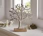 Preview: Baum "Silber" aus Aluminium & Mango Holz, Dekofigur, 31 cm hoch, Tischdeko, moderne Figur, Skulptur