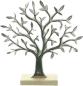Preview: Baum "Silber" aus Aluminium & Mango Holz, Dekofigur, 31 cm hoch, Tischdeko, moderne Figur, Skulptur