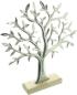 Preview: Baum "Silber" aus Aluminium & Mango Holz, Dekofigur, 31 cm hoch, Tischdeko, moderne Figur, Skulptur