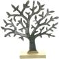 Preview: Baum "Silber" aus Aluminium & Mango Holz, Dekofigur, 31 cm hoch, Tischdeko, moderne Figur, Skulptur