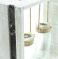 Preview: Holzrahmen "Väschen" mit 2 Glasvasen, Vasenhalter aus Holz mit Blumenvase in Flaschenform, Vase, Vasenset