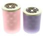 Preview: 2x Teelichthalter "Schmetterling" aus Glas, Violett & Rosa, 12 + 14 cm hoch, Windlichtglas, Teelichtglas