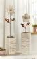 Preview: 2x Gartenstecker "Blume" aus Metall mit Echtrost Finish, Beetstecker, Roststecker, Gartendeko für Draußen