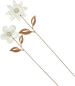 Preview: 2x Gartenstecker "Blume" aus Metall mit Echtrost Finish, Beetstecker, Roststecker, Gartendeko für Draußen