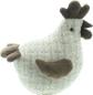 Preview: Dekofigur Huhn "Helga" aus Stoff, beige / braun, 24 cm hoch, Osterdeko, Tischdeko, Dekohuhn