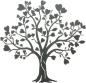 Preview: Wandbild "Herzbaum" aus Metall, mattschwarz, 50x48 cm, Wandtattoo, Wandschmuck, Wanddeko