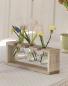 Preview: Vasenhalter "Wood" aus recyceltem Holz mit 3 Glasvasen, Tischdeko, Vasenständer mit kleinen Blumenvasen