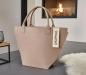 Preview: Tasche "Shopping" aus Filz in beige, große Einkaufstasche, Filztasche, Shopper, Tragetasche