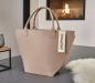 Preview: Tasche "Shopping" aus Filz in beige, große Einkaufstasche, Filztasche, Shopper, Tragetasche