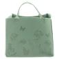 Preview: Tasche "Blumenwiese" aus Filz in grün, große Einkaufstasche, Filztasche, Shopper, Tragetasche