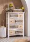 Preview: Kommode "Makramee" aus Holz & Textil, 56 x 77 cm, 8 Schubladen, Schubladenkommode Boho Chic