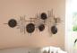 Preview: Wanddeko "Kreise" aus Metall & Seegras, 112x51 cm, Wandbild, Wandschmuck