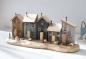 Preview: Dekoobjekt "Strandpromenade" aus Holz, Häuser mit Muscheln, Steinen und Sand, maritme Sommerdeko, Holzdeko