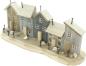 Preview: Dekoobjekt "Strandpromenade" aus Holz, Häuser mit Muscheln, Steinen und Sand, maritme Sommerdeko, Holzdeko