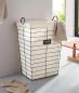 Preview: Wäschekorb "Laundry" aus Metall in matt schwarz, mit Canvas Stoffeinsatz, 61 cm hoch, Wäschesammler, Wäschebox