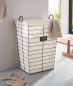 Preview: Wäschekorb "Laundry" aus Metall in matt schwarz, mit Canvas Stoffeinsatz, 61 cm hoch, Wäschesammler, Wäschebox