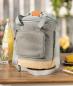 Preview: Kühltasche "Rucksack" aus Leinen & Jute, leichter Kühlrucksack, Schultertasche, Thermorucksack, Picknicktasche