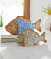 Preview: 2x Dekofigur "Fisch" aus Polyresin, maritime Deko, bunt, 18,5 + 23,5 cm lang, Dekofische, Figur, Fischfigur