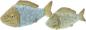Preview: 2x Dekofigur "Fisch" aus Polyresin, maritime Deko, bunt, 18,5 + 23,5 cm lang, Dekofische, Figur, Fischfigur