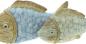Preview: 2x Dekofigur "Fisch" aus Polyresin, maritime Deko, bunt, 18,5 + 23,5 cm lang, Dekofische, Figur, Fischfigur