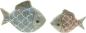 Preview: 2x Dekofigur "Fisch" aus Holz, maritime Deko, bunt, 7 + 9 cm hoch, Dekofische, Figur, Fischfigur