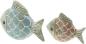 Preview: 2x Dekofigur "Fisch" aus Holz, maritime Deko, bunt, 7 + 9 cm hoch, Dekofische, Figur, Fischfigur