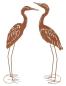 Preview: 2x Dekovogel aus Metall mit Echtrost Finish, 88 cm hoch, Garten Dekofigur, Gartendeko für Draußen