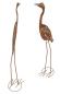 Preview: 2x Dekovogel aus Metall mit Echtrost Finish, 88 cm hoch, Garten Dekofigur, Gartendeko für Draußen