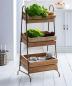 Preview: Kistenregal "Rustikal" mit 3 Kisten aus recyceltem Holz, Küchenregal, Obstregal, Gemüseregal, Standregal