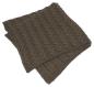 Preview: Kuscheldecke "Mocca" in braun, Stickmuster, 127x152 cm, Sofadecke, Couchdecke, Wohndecke