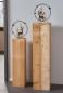 Preview: 2x Dekosäule "Rustikal" aus recyceltem Holz, 60 + 79 cm hoch, Holzsäule, Podest, Blumenständer