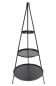Preview: XXL Etagere "Klassik" aus Metall, 128 cm hoch, matt schwarz, 3-stöckig, Tortenständer, Obstetagere, Regal