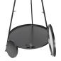 Preview: XXL Etagere "Klassik" aus Metall, 128 cm hoch, matt schwarz, 3-stöckig, Tortenständer, Obstetagere, Regal