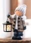 Preview: Dekofigur "Junge" mit LED Laterne, 31 cm hoch, Winterdeko, Weihnachtsdeko