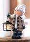 Preview: Dekofigur "Junge" mit LED Laterne, 31 cm hoch, Winterdeko, Weihnachtsdeko