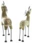 Preview: 2x Dekofigur "Rentier" aus Mango Holz & Metall, Winterdeko, Weihnachtsdeko