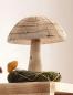 Preview: Dekofigur Pilz "Geflammt"  aus Holz, groß, 25 cm hoch, Holzpilz, Dekopilz, Herbstdeko