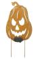 Preview: Gartenstecker "Kürbis" aus Metall, Echt Rost, mit LED Beleuchtung, 55 cm hoch, Roststecker, Halloweendeko
