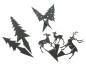 Preview: 7 Dekostecker "Hirschfamilie" aus Metall, schwarz, Stecker für Adventskranz, Gesteck & Blumentopf, Blumenstecker, Metallstecker
