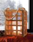 Preview: Windlicht "Wood" aus recyceltem Holz & Glas, 24 cm hoch, Hängewindlicht, Laterne