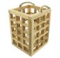 Preview: Windlicht "Wood" aus recyceltem Holz & Glas, 24 cm hoch, Hängewindlicht, Laterne