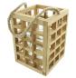 Preview: Windlicht "Wood" aus recyceltem Holz & Glas, 24 cm hoch, Hängewindlicht, Laterne