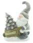 Preview: Dekofigur Wichtel "Schubkarre" aus Polyresin, 27 cm hoch, Dekowichtel, Weihnachtsdeko