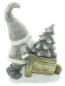 Preview: Dekofigur Wichtel "Schubkarre" aus Polyresin, 27 cm hoch, Dekowichtel, Weihnachtsdeko
