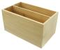 Preview: Organizer "Bamboo" aus Bambus, mit Schublade und 2 Fächern, Schreibtisch / Küchen Utensilien / Make Up Aufbewahrung