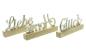 Preview: 3er Set Schriftzug "Liebe, Home & Glück" aus Aluminium in silber & Mango Holz, Deko Aufsteller