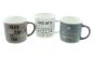 Preview: 3x Tasse "Coffee" Kaffeetassse aus Porzellan mit Spruch, große Kaffee Becher, 350 ml